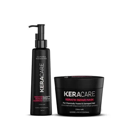 Godrej Professional Keracare Keratin Repair Shampoo 250ML & Repair Mask 200GMs (Combo)