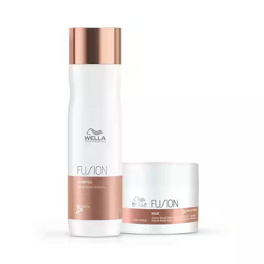 Wella Professionals Fusion Intense Repair Shampoo 250 ml & Mask 150 ml Combo for stronger & damaged hair