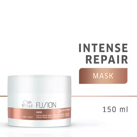 Wella Professionals Fusion Intense Repair Shampoo 250 ml & Mask 150 ml Combo for stronger & damaged hair