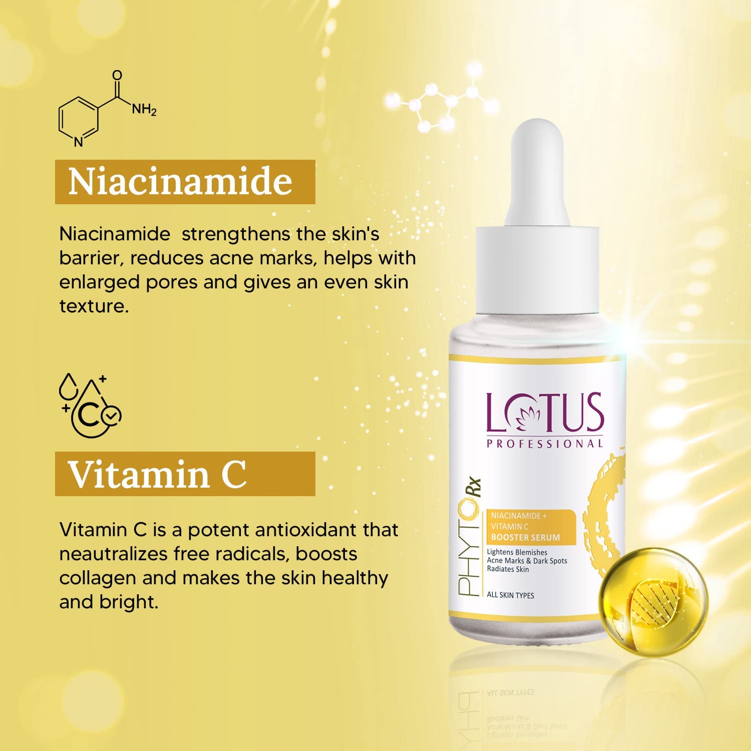 Lotus Phytorx Niacinamide+Vitamin-c Booster Serum (30ml)