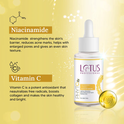 Lotus Phytorx Niacinamide+Vitamin-c Booster Serum (30ml)