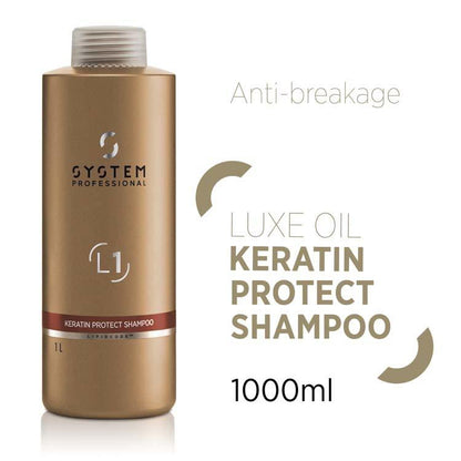 Wella System Professional Luxeoil Keratin Protect Shampoo (1000ml)