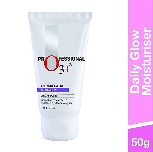 O3+ Derma Calm Smoothing &amp; Moisturizing Cream for Sensitive Skin Infused with Almond Oil, 50g - Eklipz