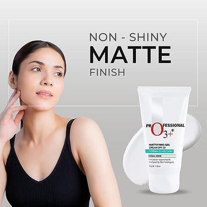 O3+ Mattifying sunscreen SPF 50 (50gm) - Eklipz