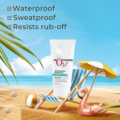 O3+ Mattifying sunscreen SPF 50 (50gm) - Eklipz